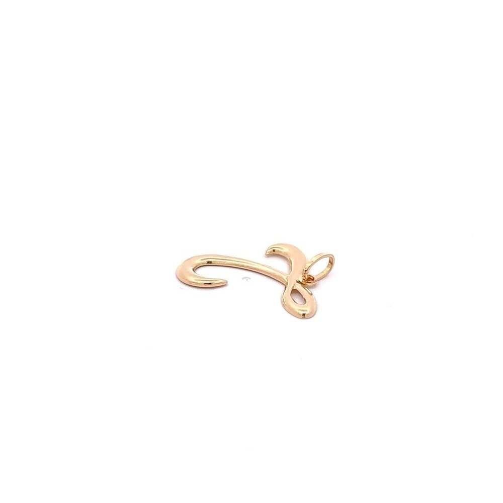 18K Gold Pendant Letter T Initial 1.29 grams - Picture 9 of 9